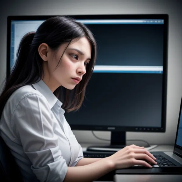 Kỹ thuật viên kiểm tra máy tính