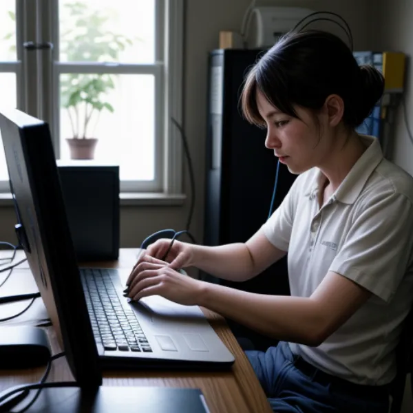 Kỹ thuật viên sửa chữa máy tính tại nhà