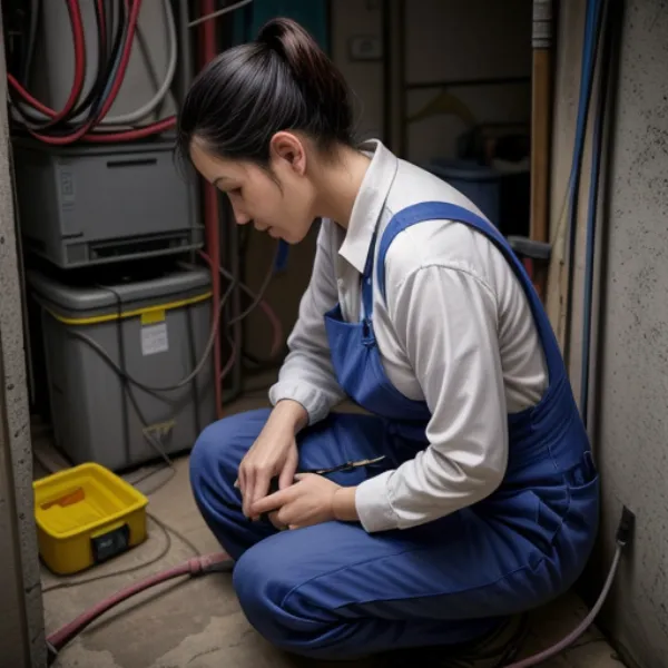 Kỹ thuật viên sửa mạng tại nhà