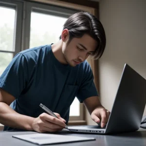Kỹ thuật viên đang thay thế màn hình laptop