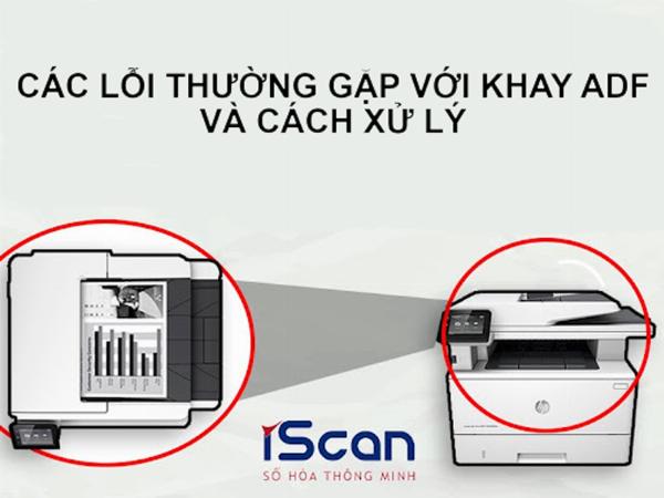 Khay ADF bị kẹt giấy trên máy in Brother