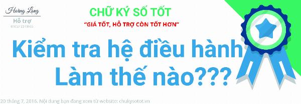 Kiểm tra hệ điều hành Windows bằng winver