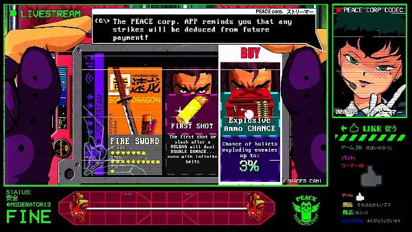 Bối cảnh anime cổ điển trong game MULLET MAD JACK