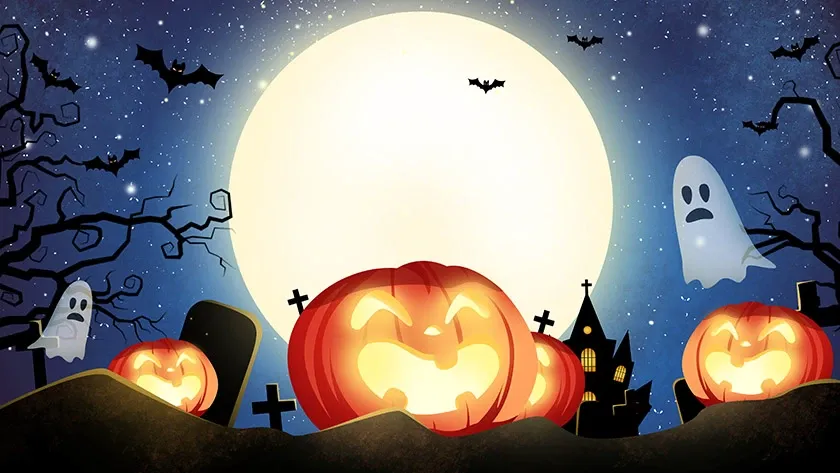 Bộ hình ảnh Halloween hình bí ngô dễ thương