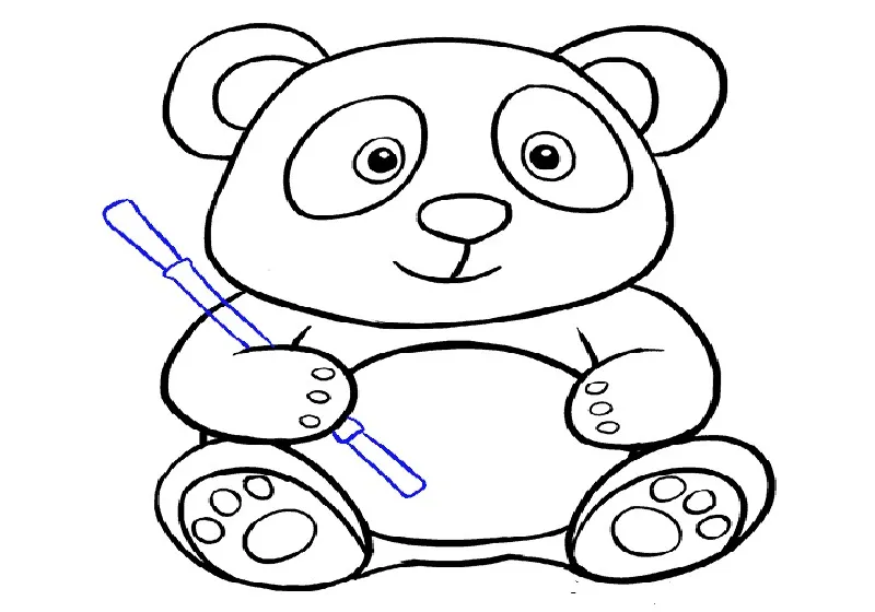 Cách vẽ gấu trúc cute