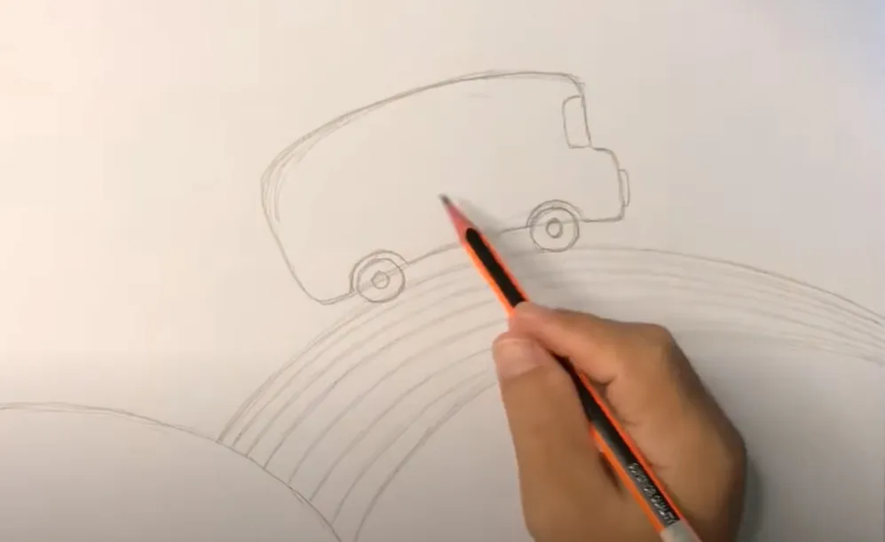 Cách vẽ ô tô mơ ước bước 6