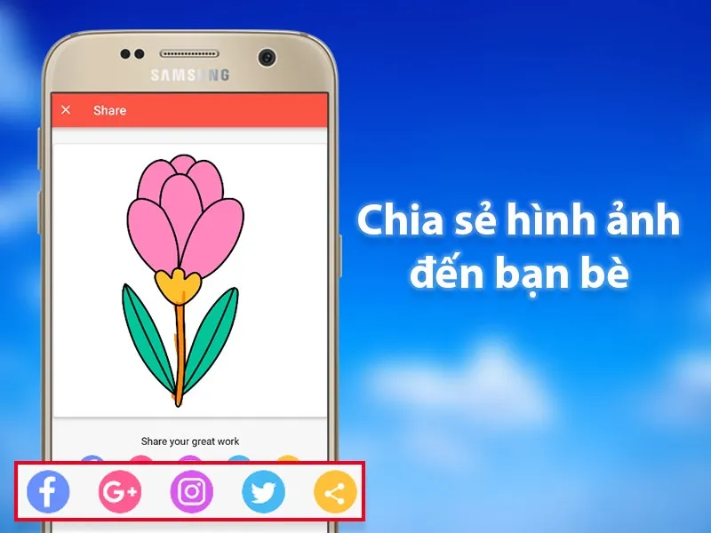 Chia sẻ hình ảnh đến bạn bè, người thân