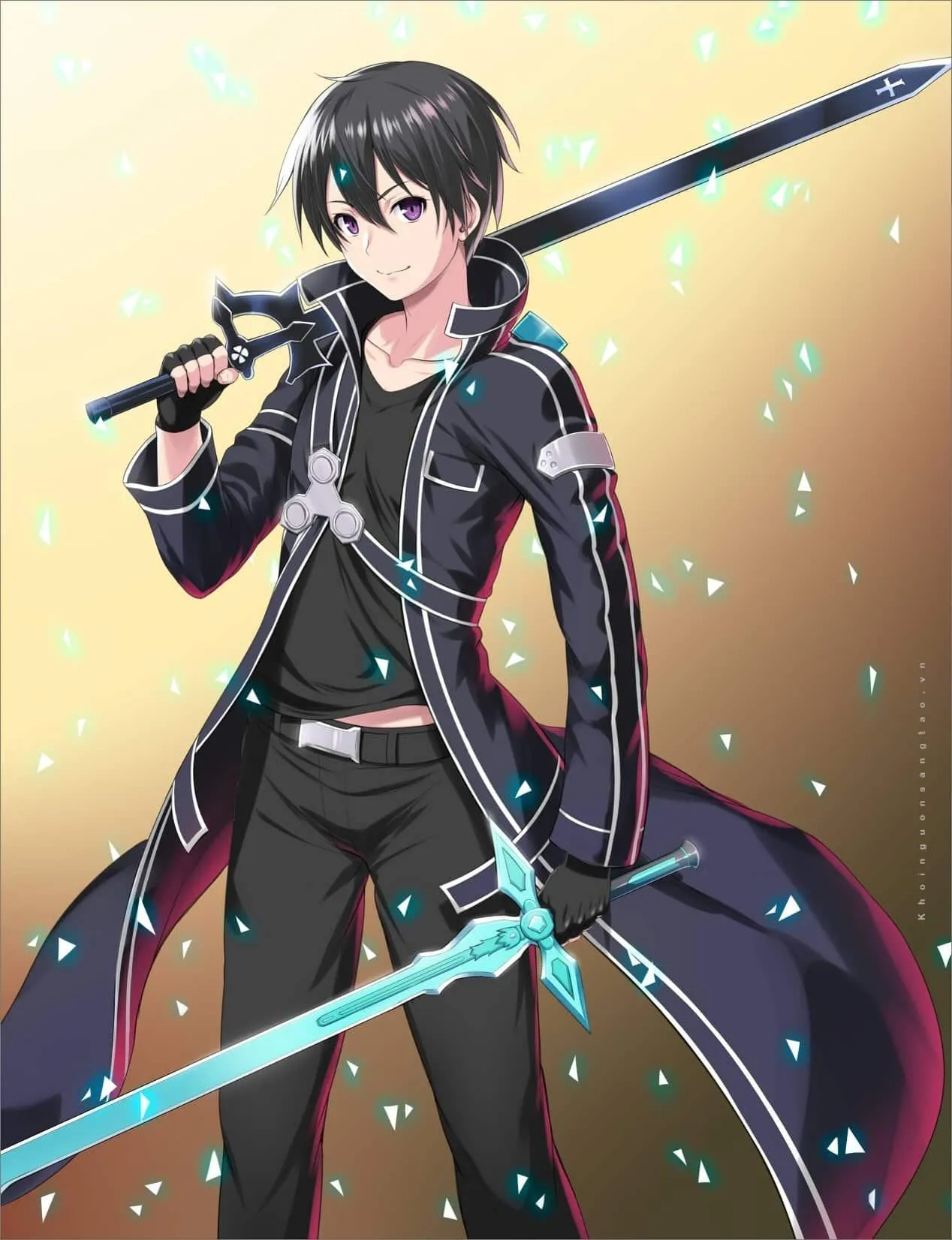 Hình ảnh Kirito ngầu trong trận chiến