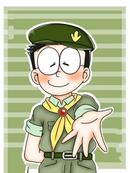 Hình ảnh Nobita chơi cùng bạn bè