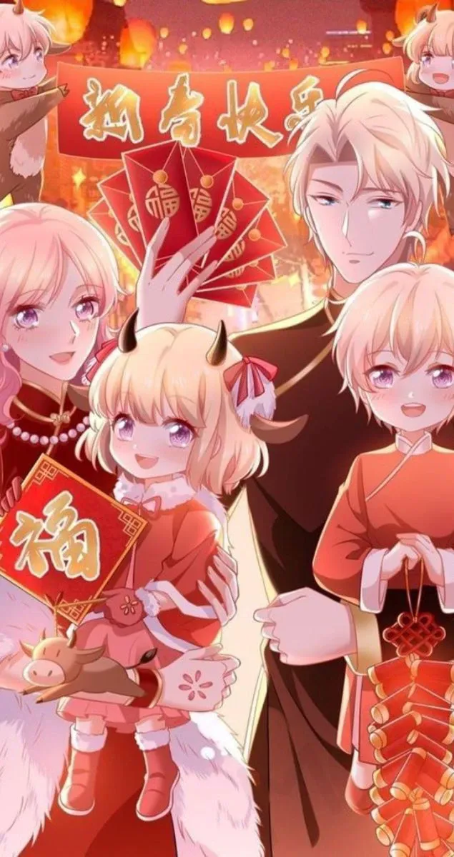 Hình nền Tết anime đầy màu sắc