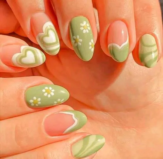 Nail họa tiết sóng biển