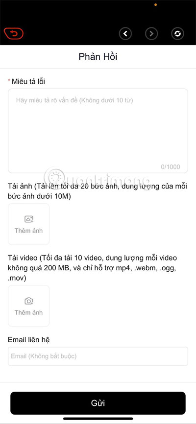 cách báo lỗi trong zzz