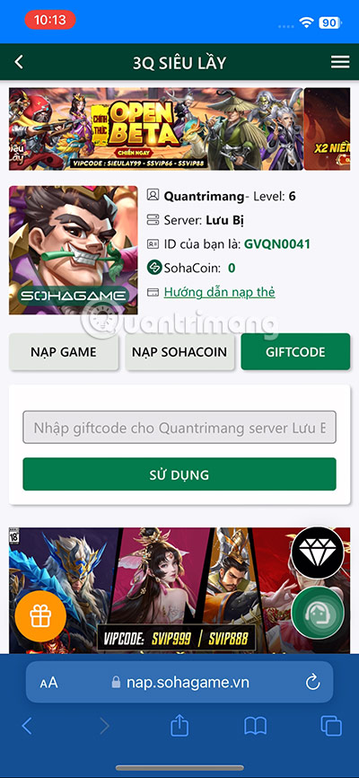 code 3q sieu lay