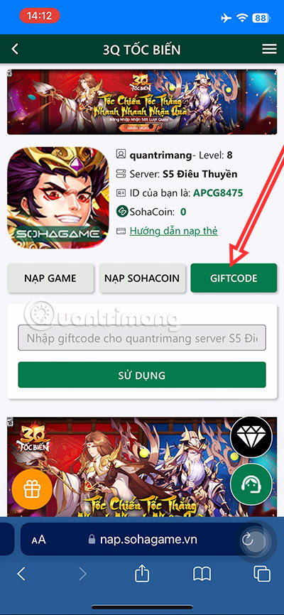 code-3q-toc-bien-2 giftcode 3q toc bien