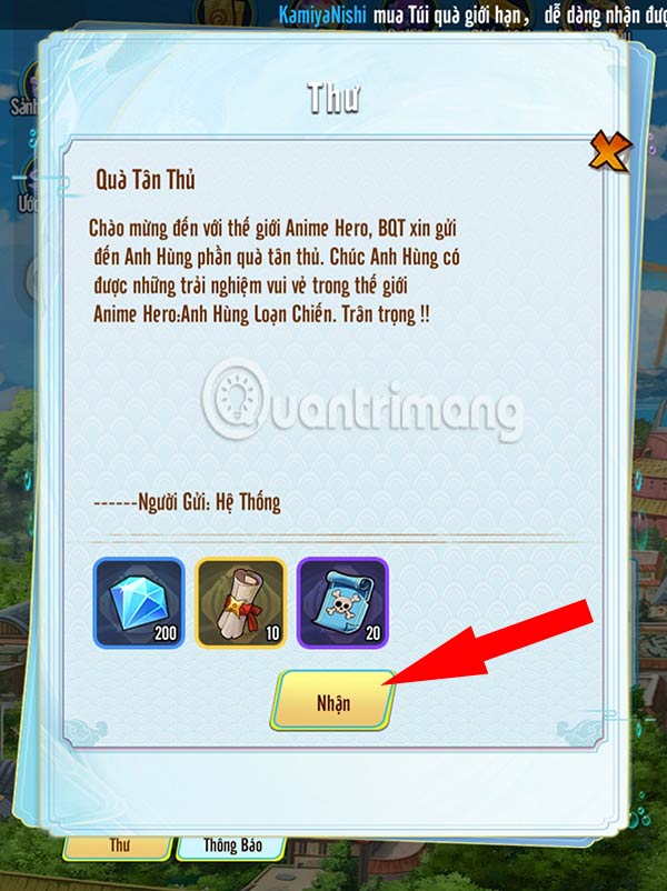 code-anime-hero-7 Hướng dẫn nhập code Anime Hero: Anh Hùng Loạn Chiến