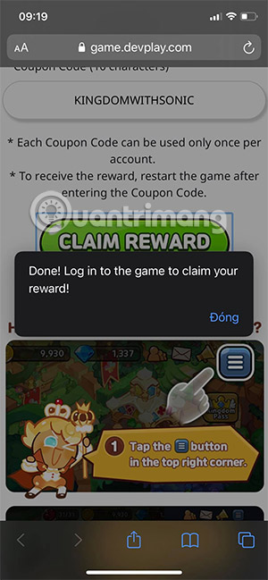 nhập code run kingdom