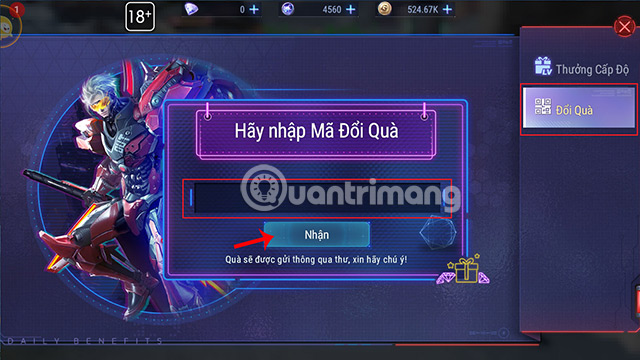 Nhập code Tân Giới Viễn Tưởng