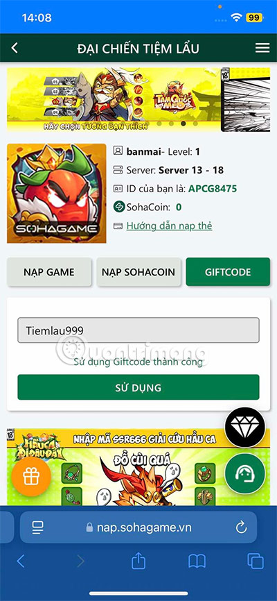 code-dai-chien-tiem-lau-2 giftcode dai chien tiem lau