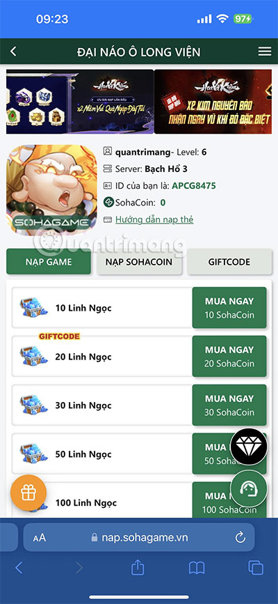 giftcode dai nao o long vien