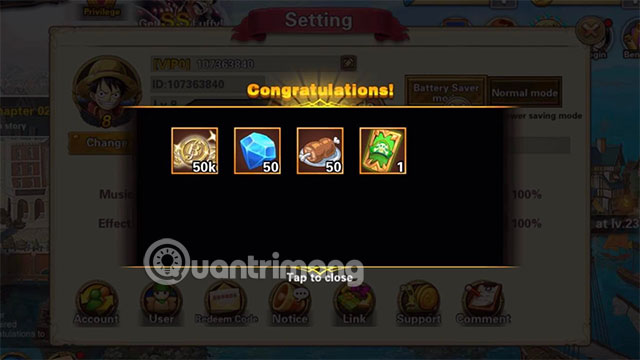 code-endless-blue-5 code Endless Sea Journey mới nhất