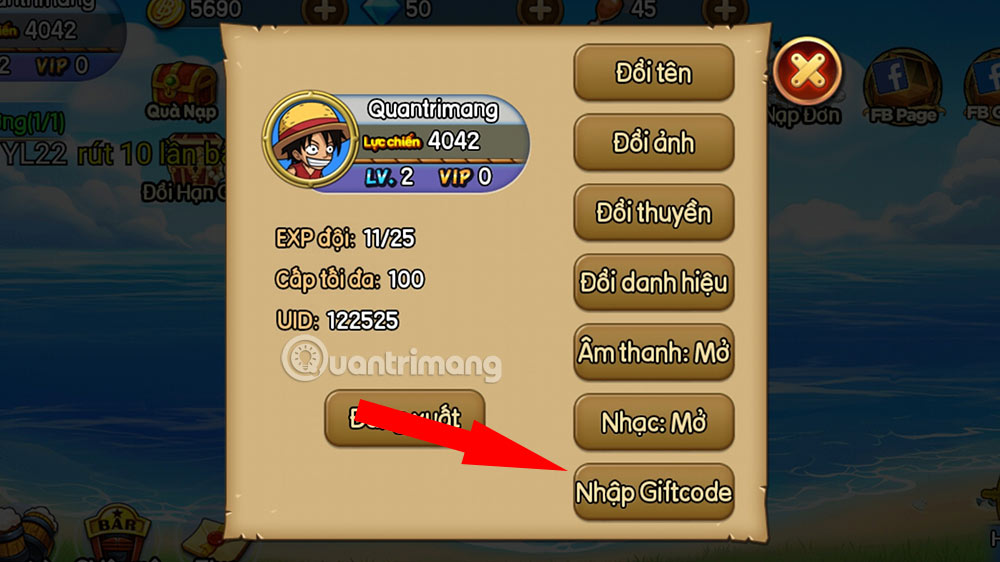 code-gomu-huyen-thoai-4 Hướng dẫn nhập code Gomu Huyền Thoại