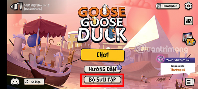 Hướng dẫn nhập code Goose Goose Duck