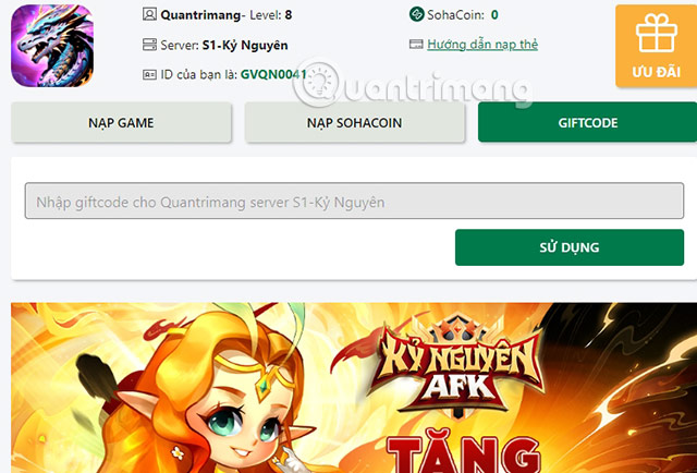 code-ky-nguyen-afk-1 giftcode ky nguyen afk