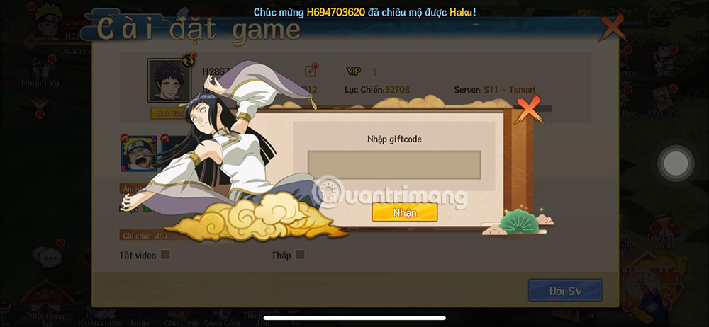 code làng ninja 3d