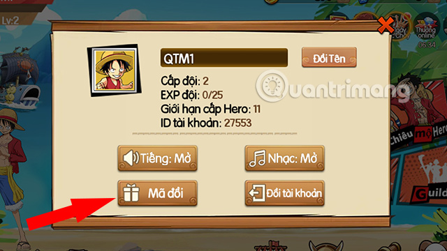 Hướng dẫn nhập code OP Đại Chiến