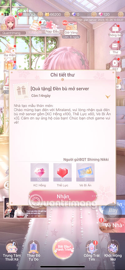 code-shining-nikki-5 nhận quà từ giftcode shining nikki