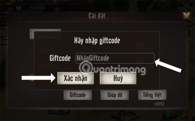 nhap code tam quoc anh hung truyen