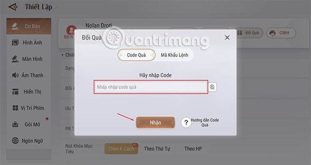 code-thien-du-5 Hướng dẫn nhập code Revelation Thiên Dụ