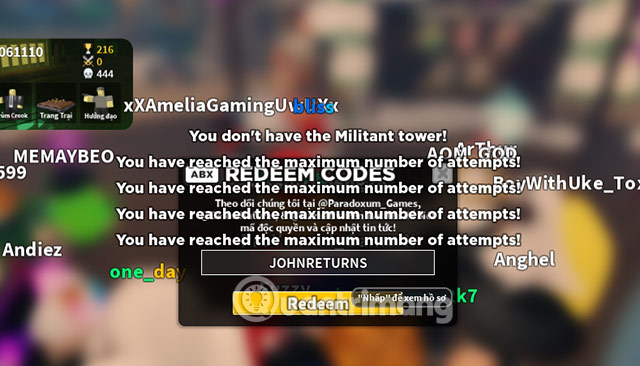 code-tower-defense-simulator-3 code Tower Defense Simulator mới