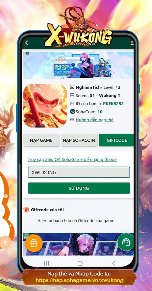 code-x-wukong-dai-chien-tam-gioi-3 code wukong dai chien tam gioi