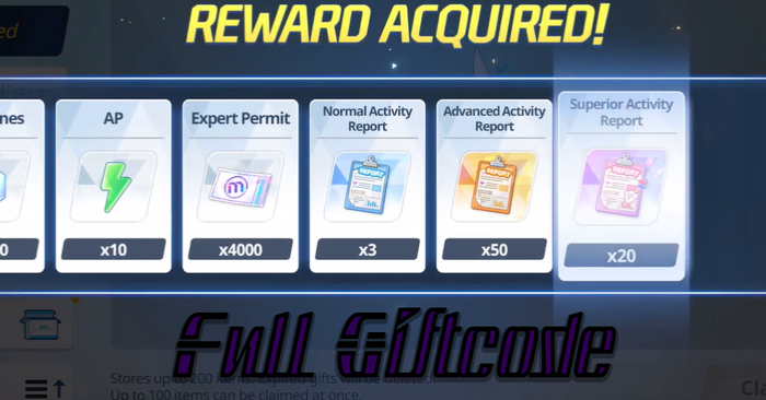 giftcode blue archive 700